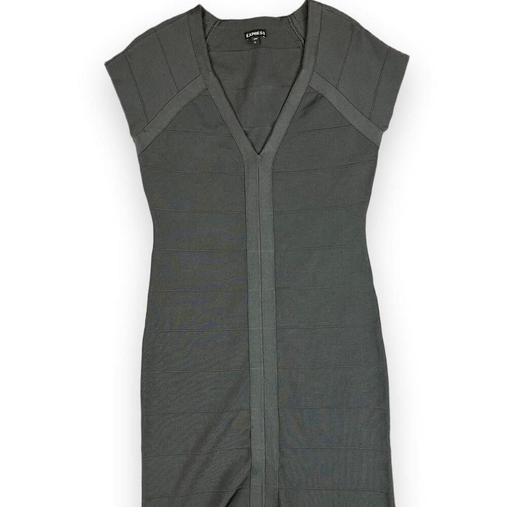 Express Women's Charcoal Gray Bandage Bodycon Dress